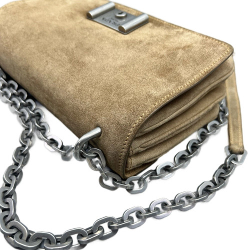 Prada Shoulder Bag Suede Brown Prada Shoulder Bag Suede Brown