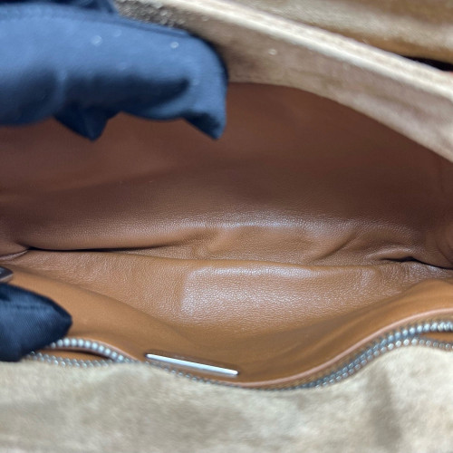 Prada Shoulder Bag Suede Brown Prada Shoulder Bag Suede Brown