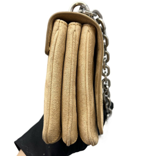 Prada Shoulder Bag Suede Brown Prada Shoulder Bag Suede Brown