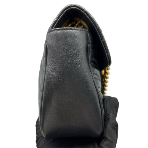 Gucci Chevron Small GG Marmont Calfskin Black Gucci Chevron Small GG Marmont Calfskin Black