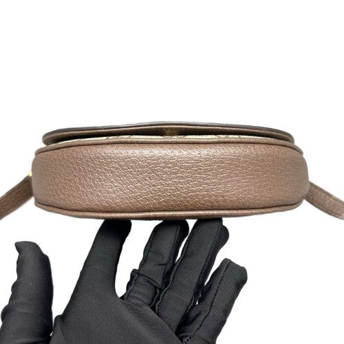 Gucci Saddle Bag GG Supreme Monogram Beige Ebony Dark Brown