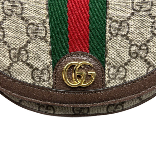 Gucci Saddle Bag GG Supreme Monogram Beige Ebony Dark Brown
