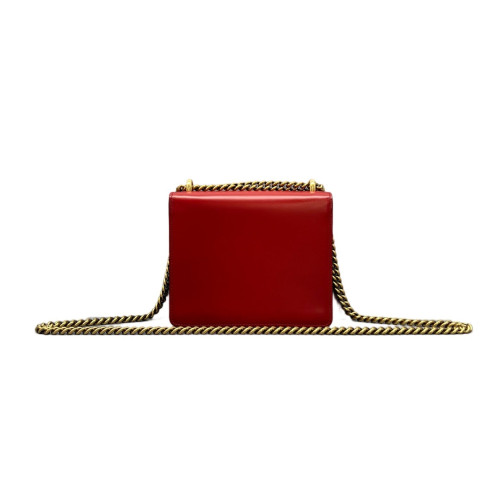 Gucci Crossbody Bag Glazed Calfskin Red
