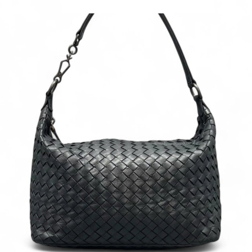 Bottega Veneta Shoulder Bag Lambskin Intrecciato Nappa Black