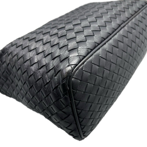 Bottega Veneta Shoulder Bag Lambskin Intrecciato Nappa Black