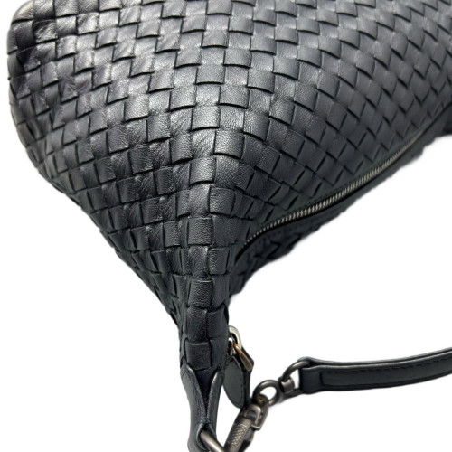 Bottega Veneta Shoulder Bag Lambskin Intrecciato Nappa Black