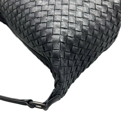 Bottega Veneta Shoulder Bag Lambskin Intrecciato Nappa Black
