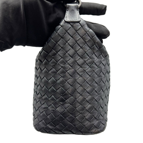 Bottega Veneta Shoulder Bag Lambskin Intrecciato Nappa Black