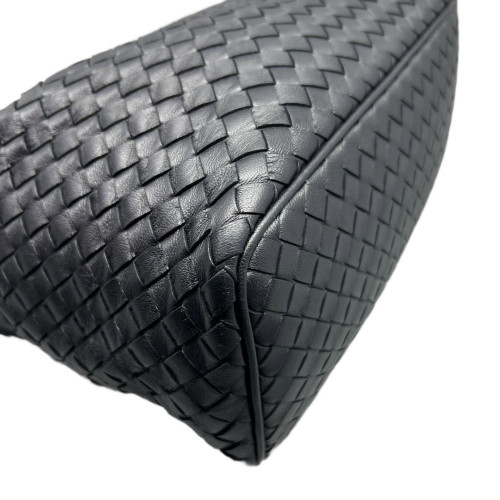 Bottega Veneta Shoulder Bag Lambskin Intrecciato Nappa Black