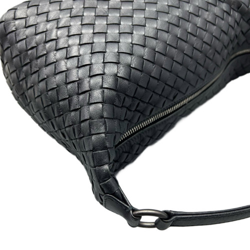 Bottega Veneta Shoulder Bag Lambskin Intrecciato Nappa Black