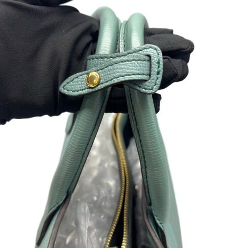 Burberry Medium Banner Tote Calfskin House Check Green Beige Burberry Medium Banner Tote Calfskin House Check Green Beige