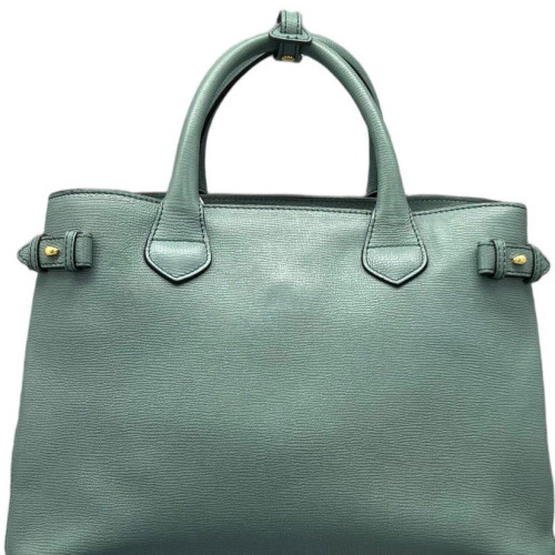 Burberry Medium Banner Tote Calfskin House Check Green Beige Burberry Medium Banner Tote Calfskin House Check Green Beige