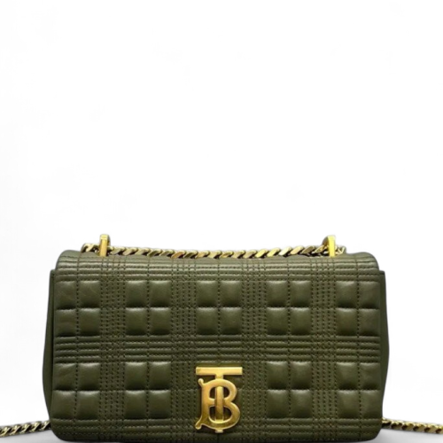 Burberry Small Lola Crossbody Bag Calfskin Green