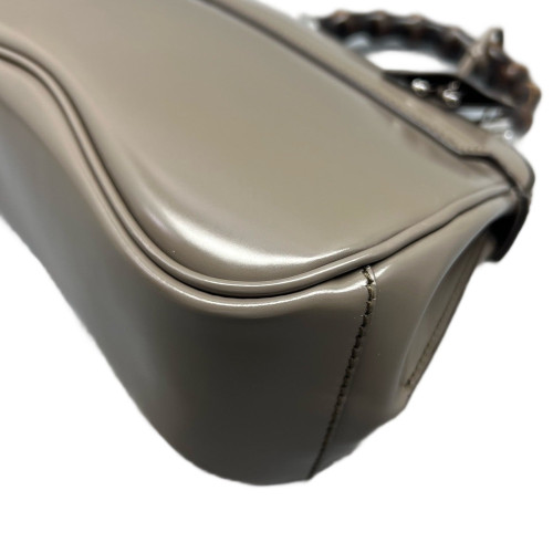 Gucci Bamboo Mini Lady Lock Bamboo Top Handle Bag Smooth Calfskin Grey Gucci Bamboo Mini Lady Lock Bamboo Top Handle Bag Smooth Calfskin Grey