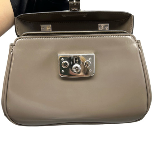 Gucci Bamboo Mini Lady Lock Bamboo Top Handle Bag Smooth Calfskin Grey Gucci Bamboo Mini Lady Lock Bamboo Top Handle Bag Smooth Calfskin Grey