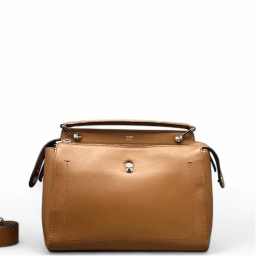 Fendi Dotcom Shoulder Bag Smooth Calfskin Tan Pink Fendi Dotcom Shoulder Bag Smooth Calfskin Tan Pink