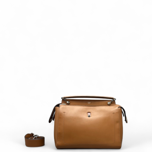 Fendi Dotcom Shoulder Bag Smooth Calfskin Tan Pink Fendi Dotcom Shoulder Bag Smooth Calfskin Tan Pink