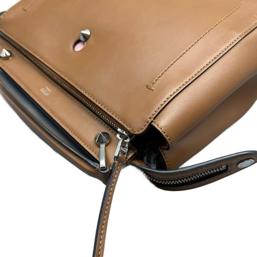 Fendi Dotcom Shoulder Bag Smooth Calfskin Tan Pink Fendi Dotcom Shoulder Bag Smooth Calfskin Tan Pink