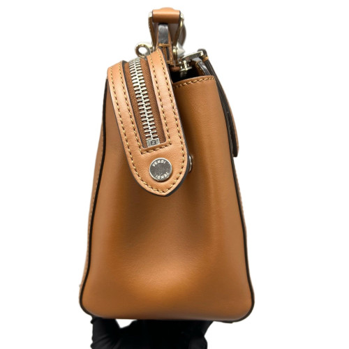 Fendi Dotcom Shoulder Bag Smooth Calfskin Tan Pink Fendi Dotcom Shoulder Bag Smooth Calfskin Tan Pink