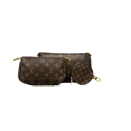 Louis Vuitton Multi Pochette Accessories Monogram Brown Pink