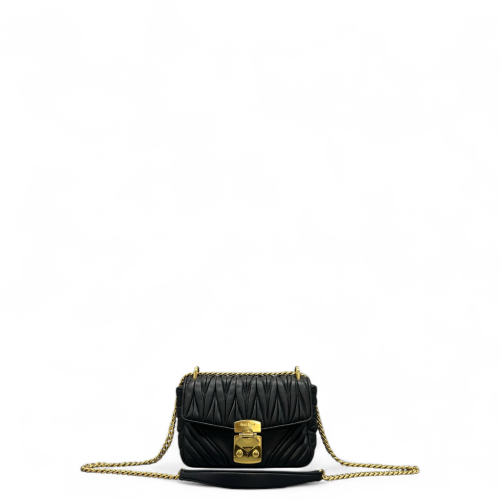 Miu Miu Shoulder Bag Calfskin Black