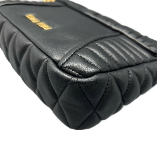 Miu Miu Shoulder Bag Calfskin Black