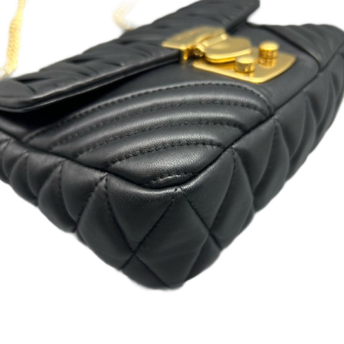 Miu Miu Shoulder Bag Calfskin Black