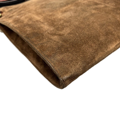 Loewe Studded Shoulder Bag Suede Brown Loewe Studded Shoulder Bag Suede Brown