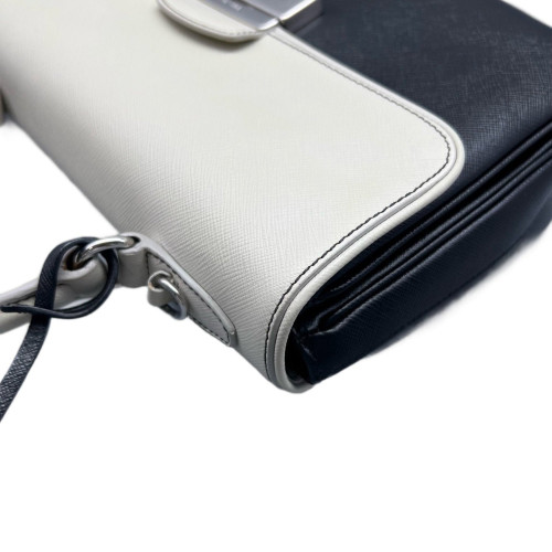 Prada Messenger Calfskin Black White