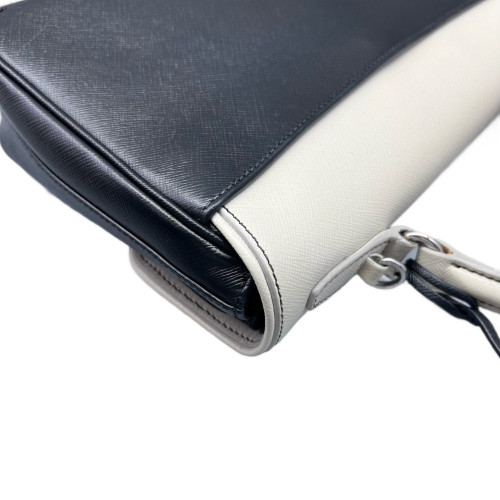 Prada Messenger Calfskin Black White