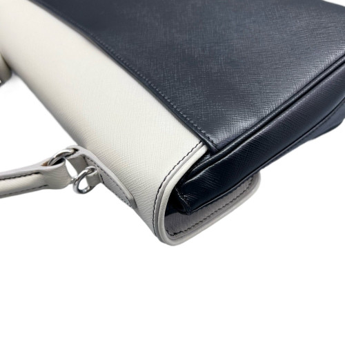 Prada Messenger Calfskin Black White