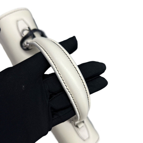 Prada Messenger Calfskin Black White