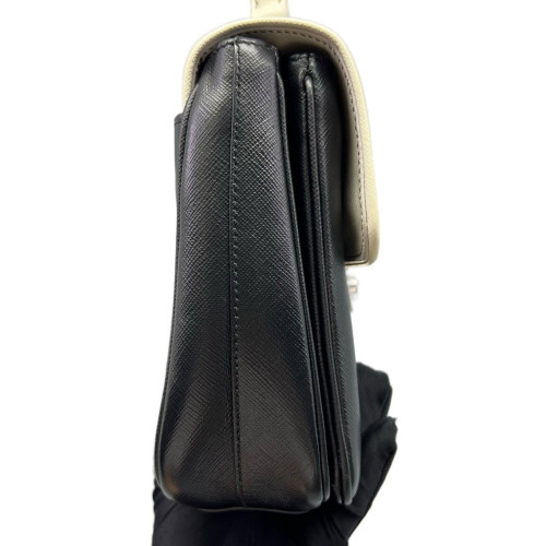 Prada Messenger Calfskin Black White