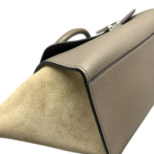 Celine Small Trapeze Calfskin Suede Grey