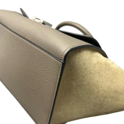 Celine Small Trapeze Calfskin Suede Grey