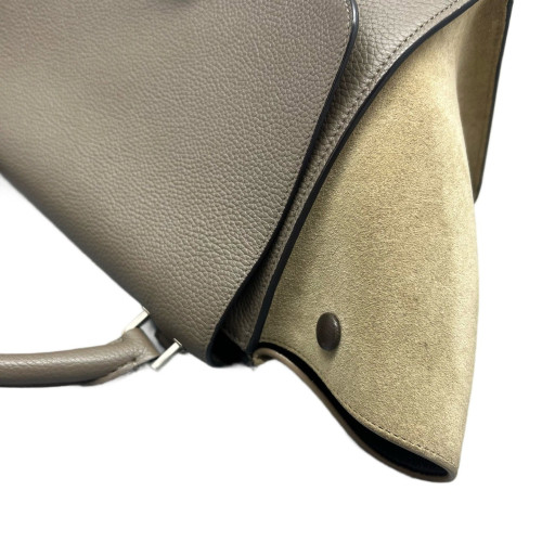 Celine Small Trapeze Calfskin Suede Grey