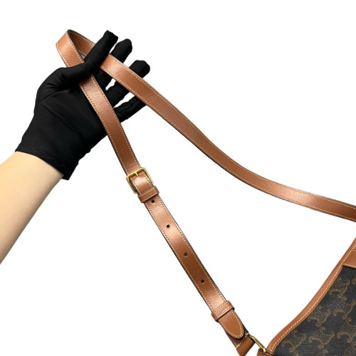 Celine Triomphe Triomphe Bucket Bag Small Triomphe Calfskin Brown