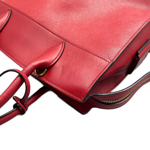 Prada Two-Way Bag Saffiano Calfskin Red