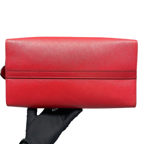 Prada Two-Way Bag Saffiano Calfskin Red