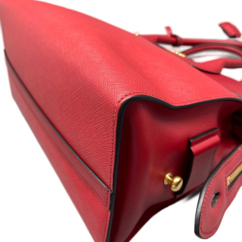 Prada Two-Way Bag Saffiano Calfskin Red