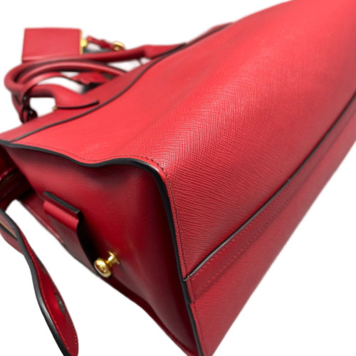 Prada Two-Way Bag Saffiano Calfskin Red