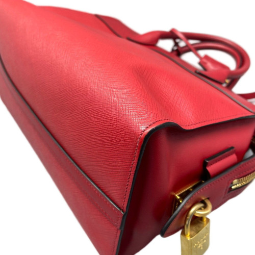 Prada Two-Way Bag Saffiano Calfskin Red