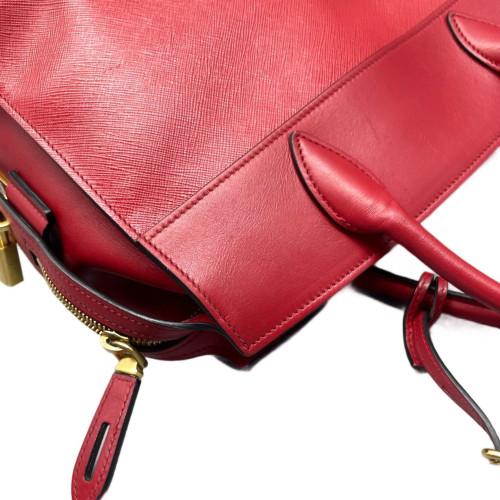 Prada Two-Way Bag Saffiano Calfskin Red