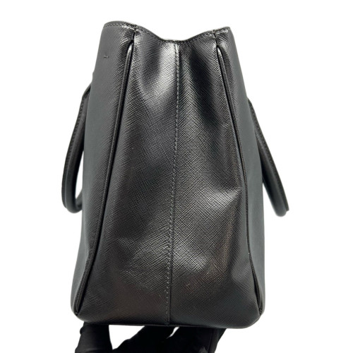 Prada Medium Galleria Double Zip Tote Saffiano Calfskin Black