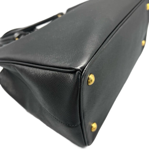 Prada Medium Galleria Double Zip Tote Saffiano Calfskin Black