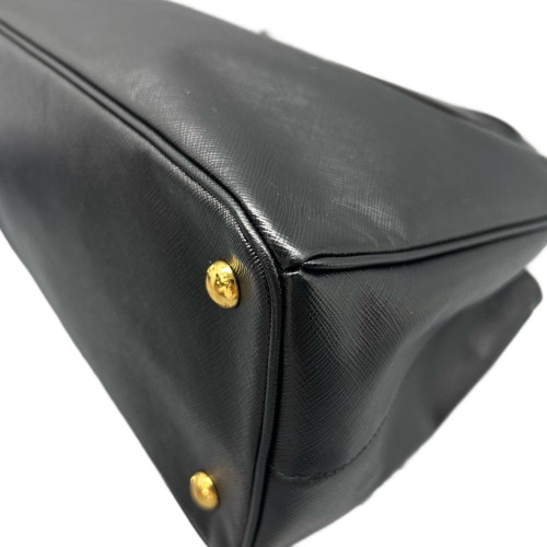 Prada Medium Galleria Double Zip Tote Saffiano Calfskin Black