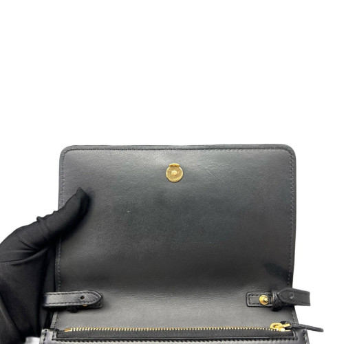 Burberry Flap Bag Smooth Calfskin Black