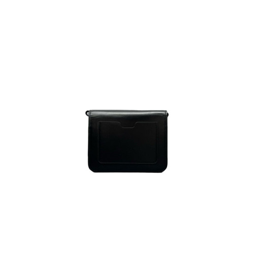 Burberry Flap Bag Smooth Calfskin Black