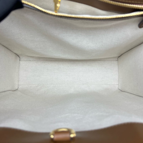Gucci Large Interlocking G Tote GG Supreme Monogram Beige Brown