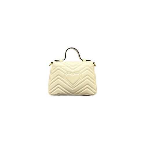 Gucci Chevron Mini GG Marmont Top Handle Shoulder Bag Calfskin White Gucci Chevron Mini GG Marmont Top Handle Shoulder Bag Calfskin White